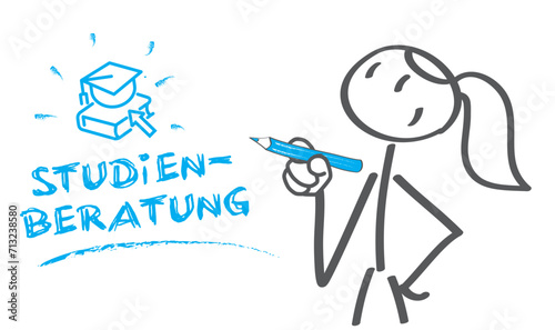 Studienberatung -Vektor Illustration auf weißem Hintergrund