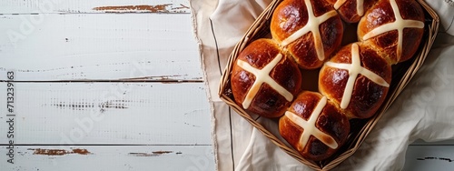 Easter. Good Friday. Hot cross buns photo