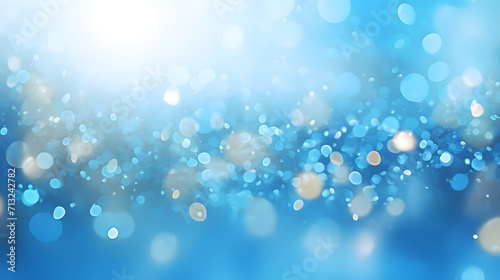 Abstract light blue bokeh background 