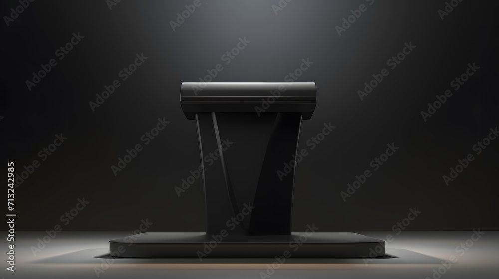 black theme podium product display presentation