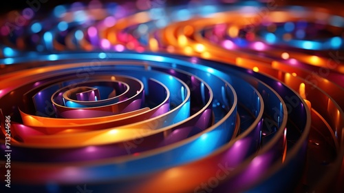 Swirl lines neon colour maze UHD wallpaper