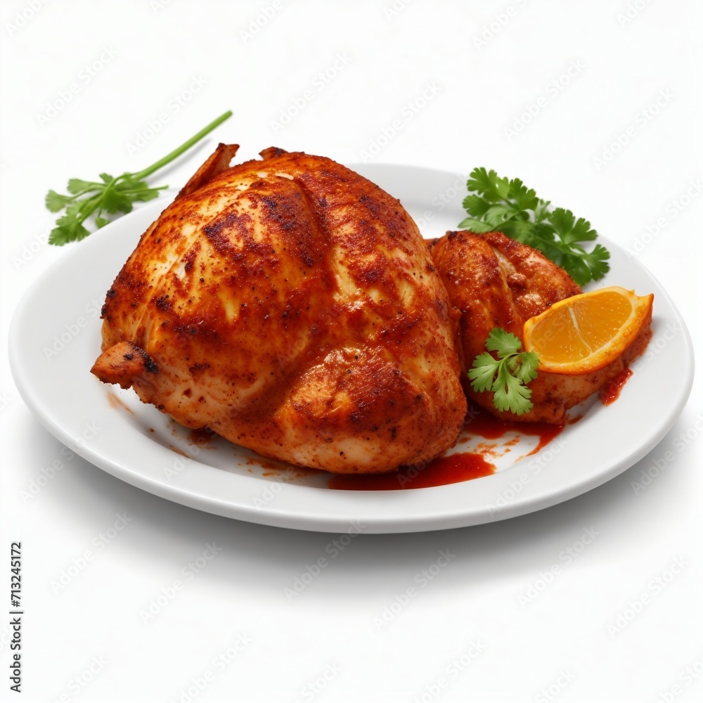 Tandoori Chickenon isolated on a white background. Tandoori Chickenon isolated on a white background.