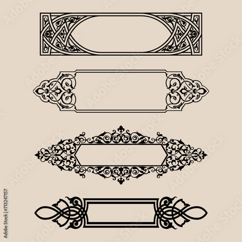 Vintage Boarder Pattern Design - Floral Boarder Design - vintage frames
