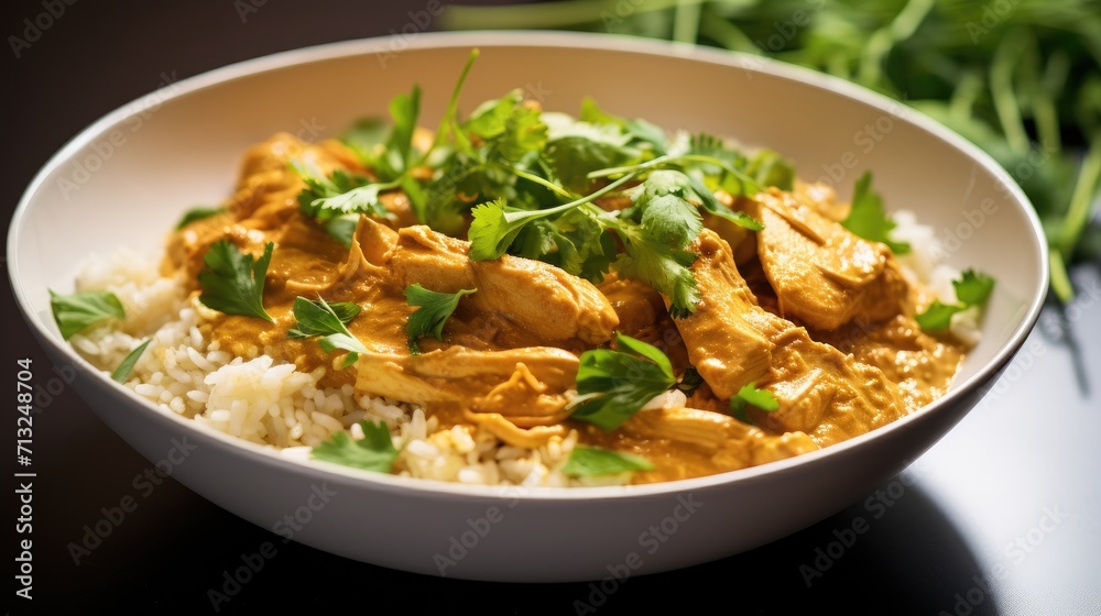 Professional food photography of Chicken curry Professional food photography of Chicken curry