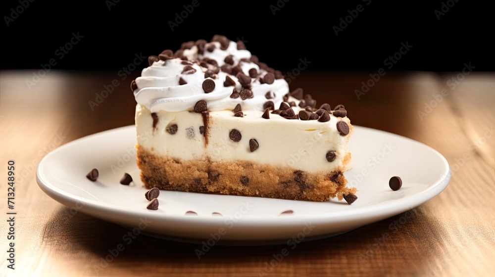Professional food photography of Chocolate chip cheesecake Professional food photography of Chocolate chip cheesecake