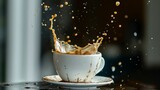 Flying Cup of Coffee Elegance