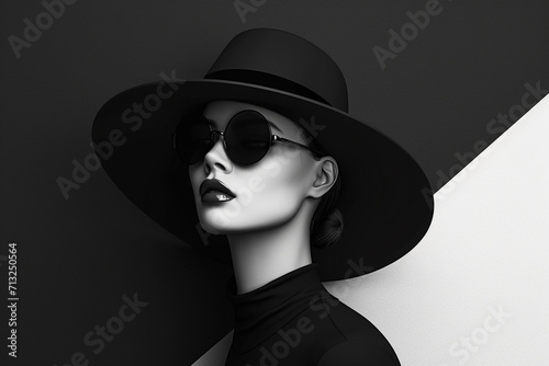 3D portrait of a high fashion woman