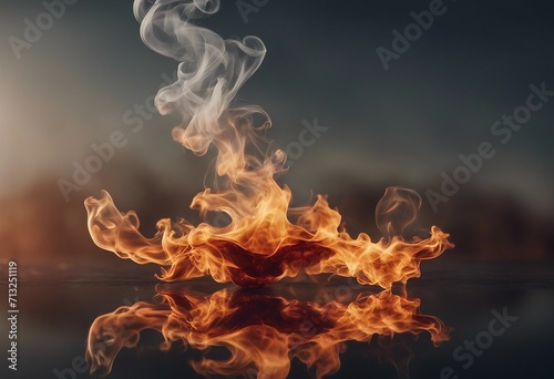 A fluid simulation of water smoke and fire
