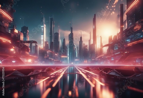A futuristic style game background