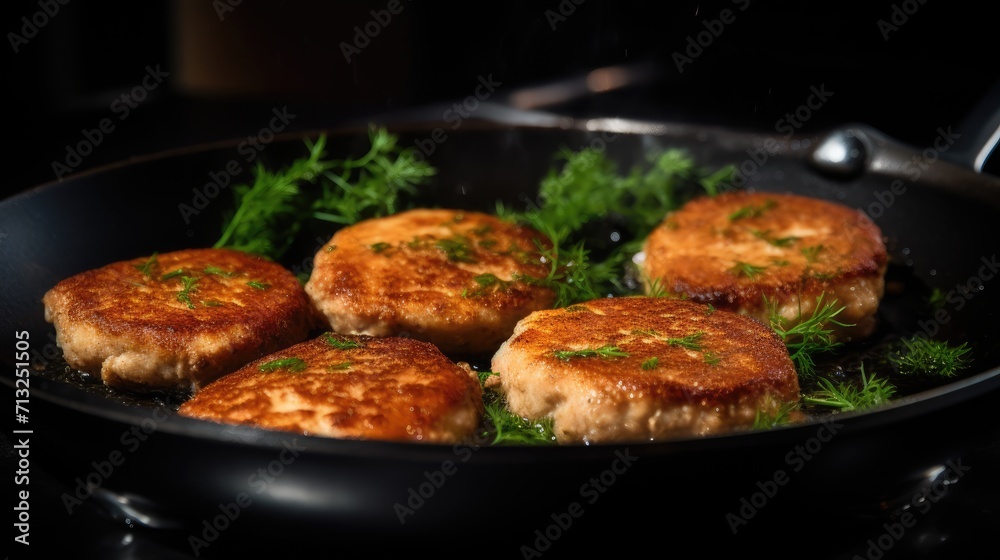 Professional food photography of Meat cutlets