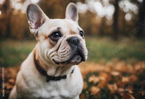 French bulldog posing in the park pet photography © ArtisticLens