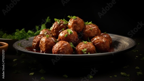 Professional food photography of Pork meatballs