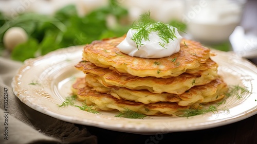 Professional food photography of Potato pancakes
