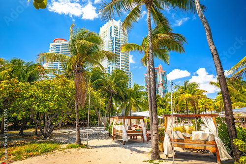 Obraz na płótnie Miami South Beach park view, Florida w salonie