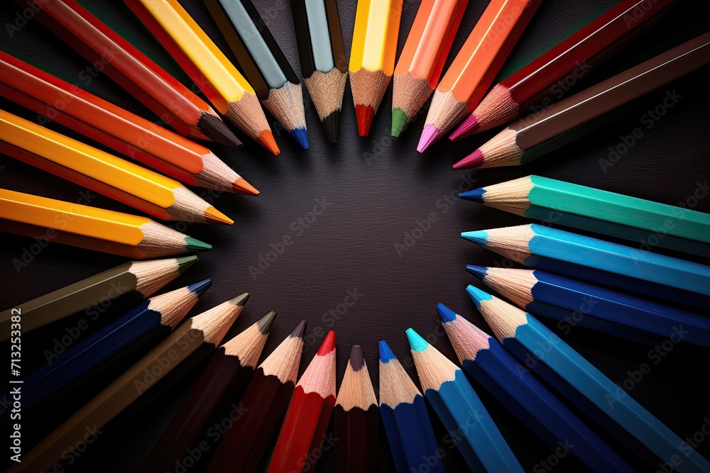 Background of colorful pencils