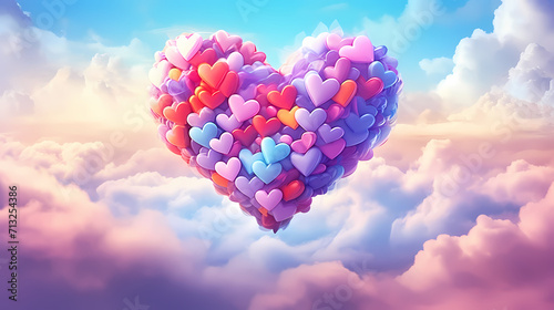 Vibrant Valentine s Day background  hearts background