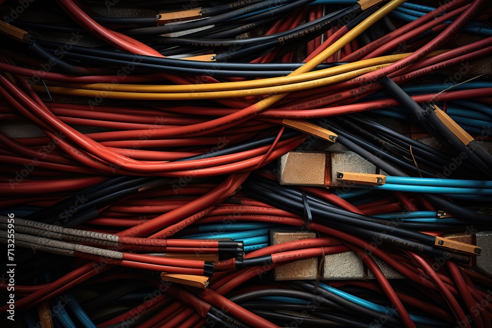 Cables of various lengths and colors Cables of various lengths and colors