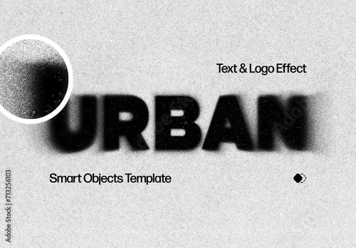 Spray Text And Logo Effect Mockup