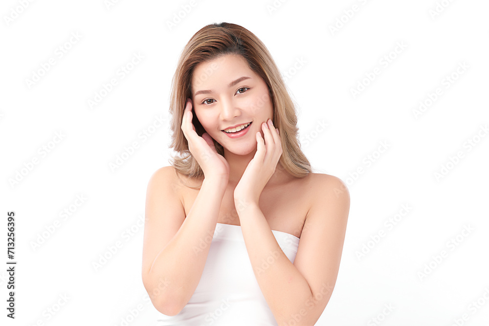 Beautiful young asian woman with clean fresh skin on white background, Face care, Facial treatment, Cosmetology, beauty and spa, Asian women portrait. Beautiful young asian woman with clean fresh skin on white background, Face care, Facial treatment, Cosmetology, beauty and spa, Asian women portrait.