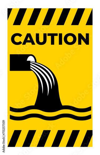 Water Safety Sign Warning - Sewage Effluent Outfall