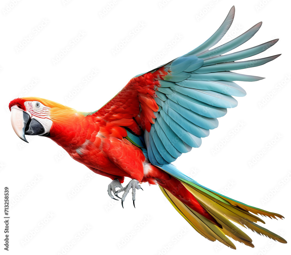 Colorful Macaw bird. ai generated.