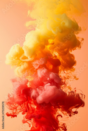 The abstract colorful smoke background. ai generated.