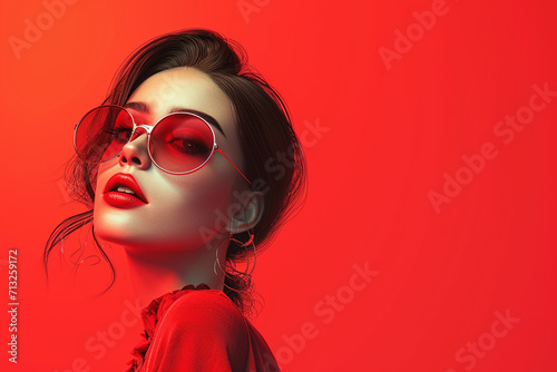 3D portrait of a high fashion woman	