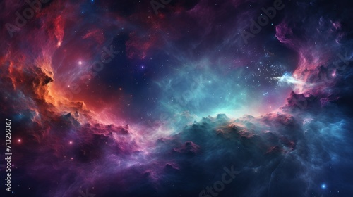 Colorful Nebula in Scifi Universe  Background  Wallpaper