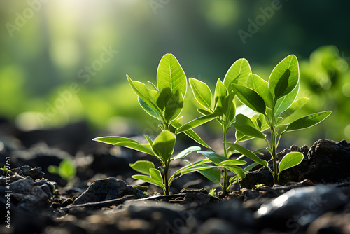 Plant Seeds Planting tree growth in the sunlight.copy space for your tex