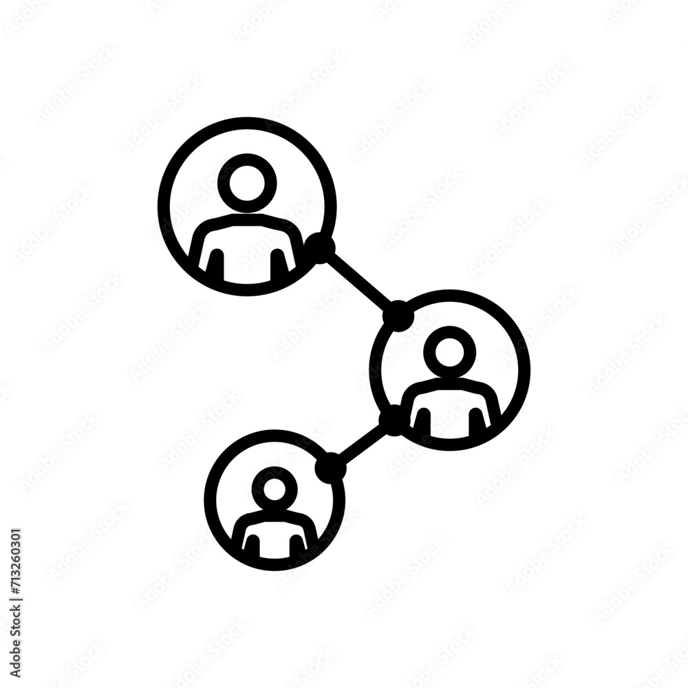 team icon vector in line style team icon vector in line style