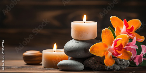 Tranquil Spa Retreat: Candlelit Harmony in Nature's Stillness