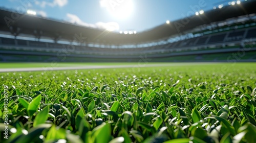Stadium Overlooking a Vast Green Field