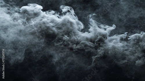 Wallpaper Mural Black and White Smoke on Black Background, A Captivating Monochromatic Composition Torontodigital.ca