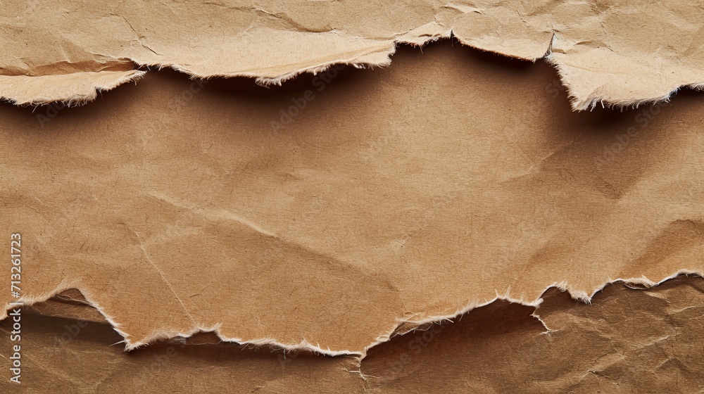 Torn Edges on a Piece of Brown Paper Torn Edges on a Piece of Brown Paper
