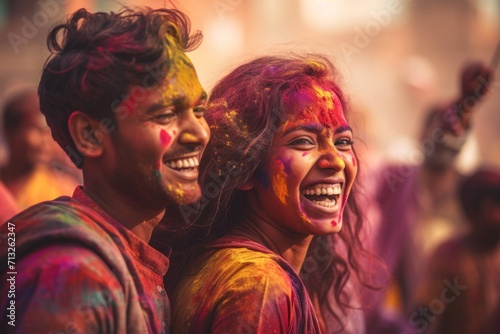 Everyone is happy and cheerful in holi festival © ProArt Studios