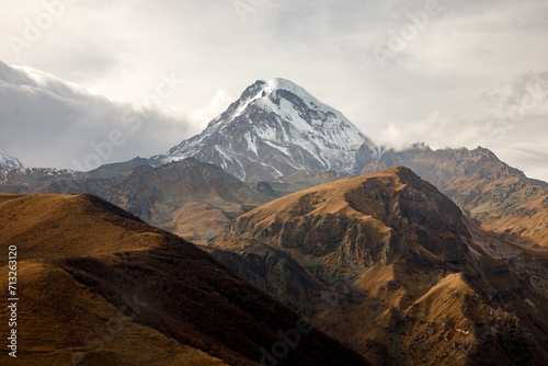 Autumn mountain rocky landscape. Caucasus nature. photo