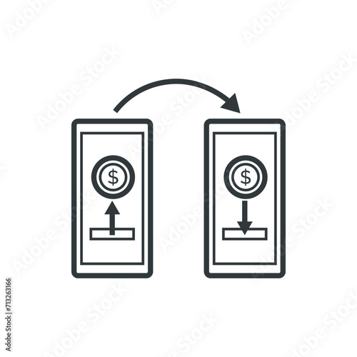 P2P payment method isolated icon