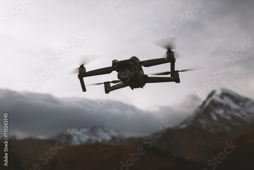 Obraz na płótnie Small military drone is gathering intel.