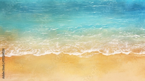 Abstract expression of a summer beach with golden sands and azure waters background