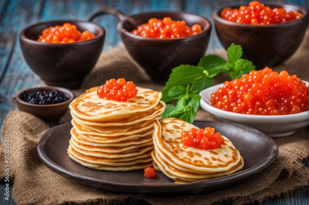 stack of very thin pancakes. traditional for Russian pancake week. Shrove tide stack of very thin pancakes. traditional for Russian pancake week. Shrove tide