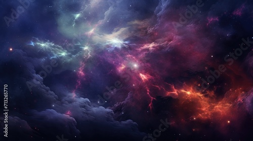 Colorful Nebula in Scifi Universe  Background  Wallpaper