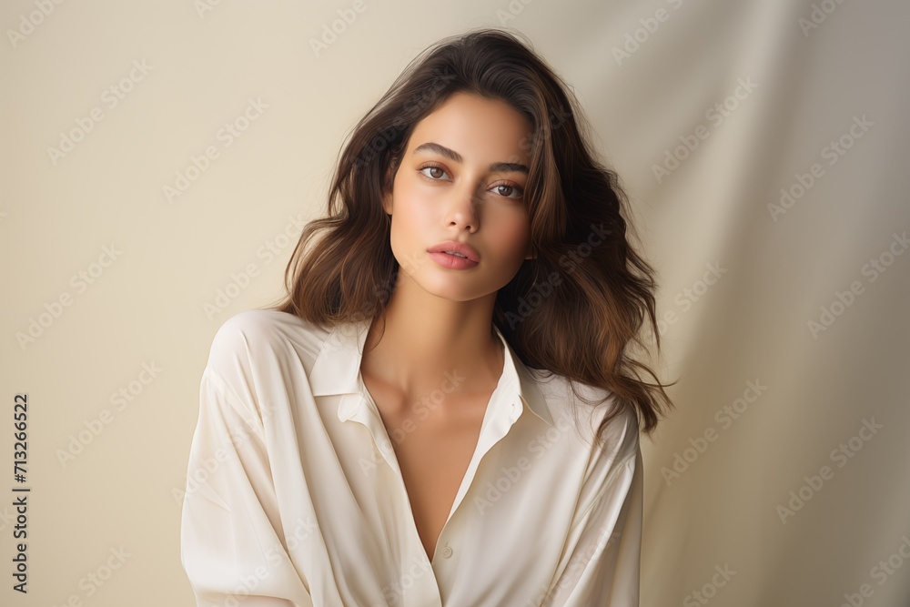 Illustration of a fashion portrait, AI Generated Illustration of a fashion portrait, AI Generated
