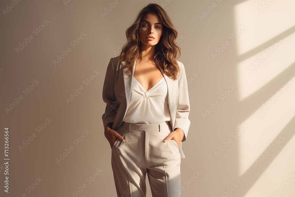 Illustration of a fashion portrait, AI Generated Illustration of a fashion portrait, AI Generated