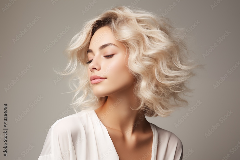 Illustration of a fashion portrait,  AI Generated