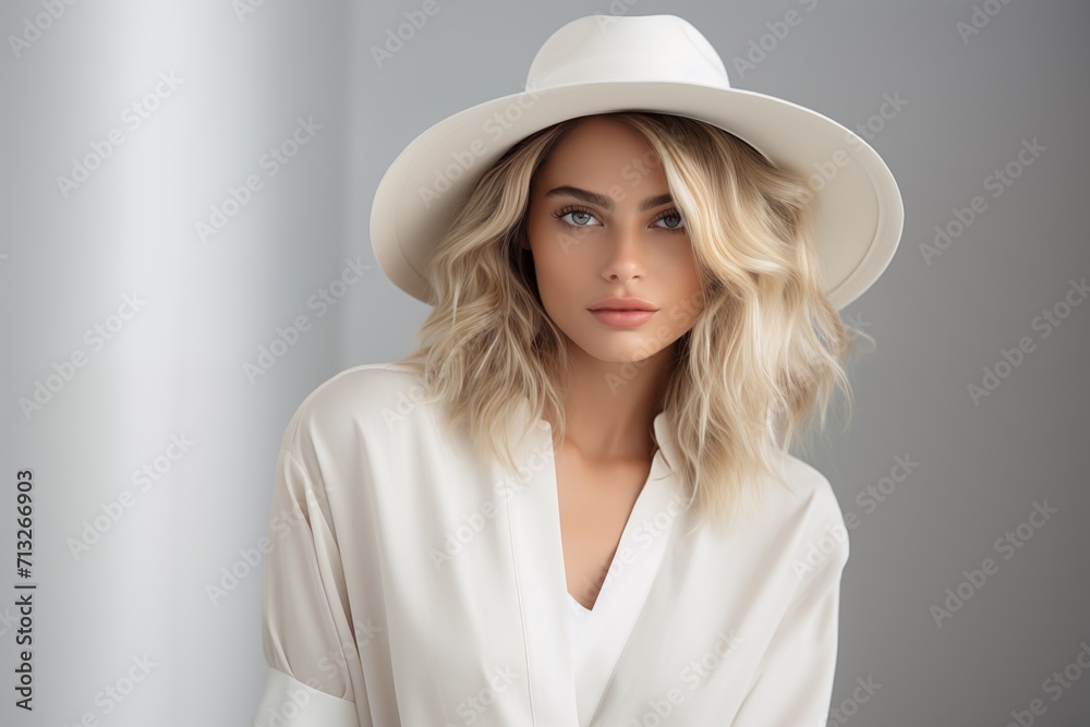 Illustration of a fashion portrait, AI Generated Illustration of a fashion portrait, AI Generated