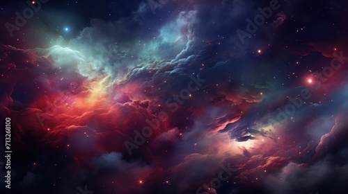 Colorful Nebula in Scifi Universe, Background, Wallpaper