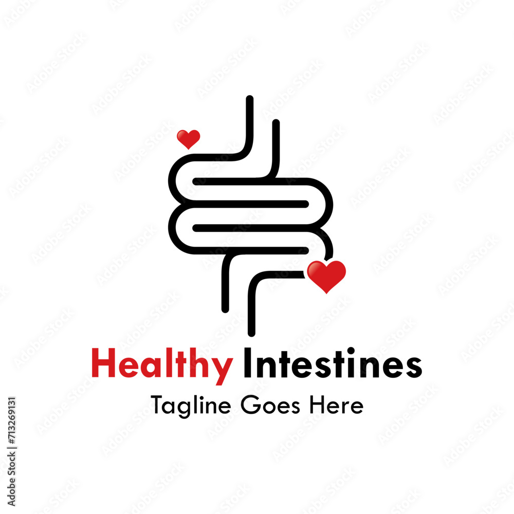 Healthy intestines design logo template illustration Healthy intestines design logo template illustration