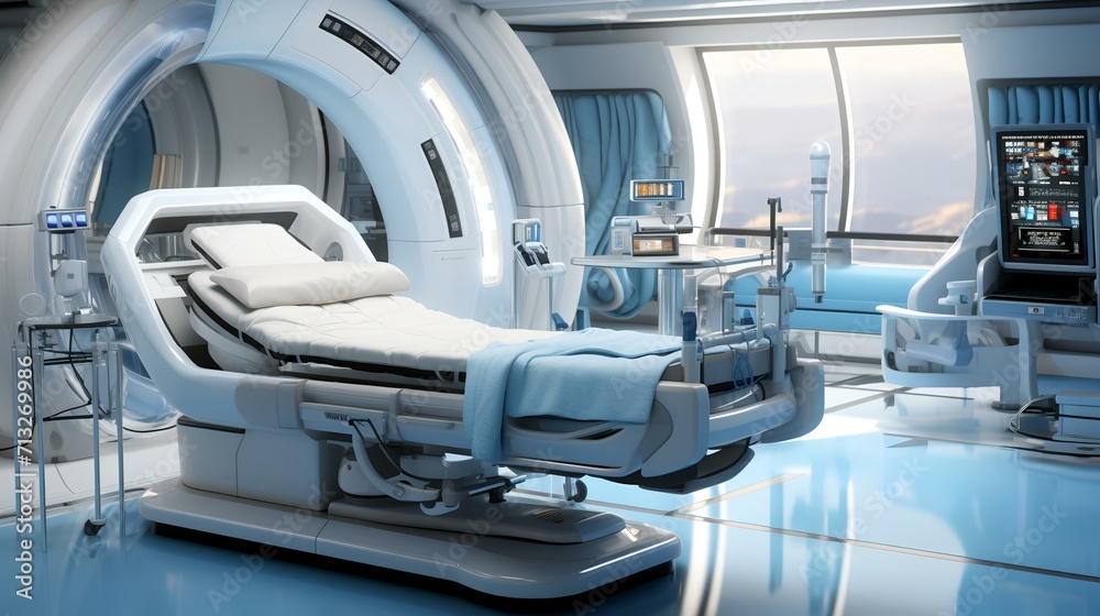 Modern Operating Room with Modern Medical Equipment

