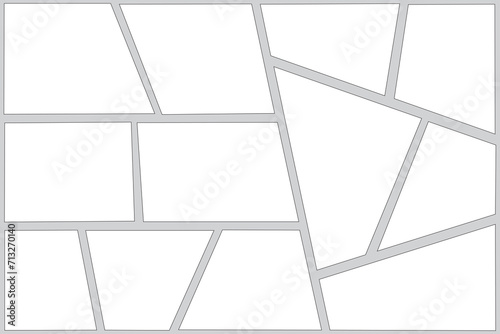 12 photo collage template. vector illustration, new collections