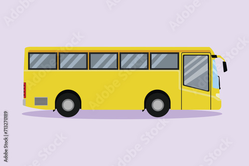 Modern Bus. Land transportation concept Colored flat vector illustration isolated.